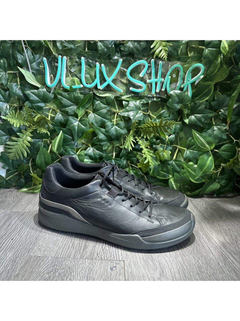 ECCO Golf Biom Hybrid HydroMax Yak Spikeless Leather Black Mens Size 44